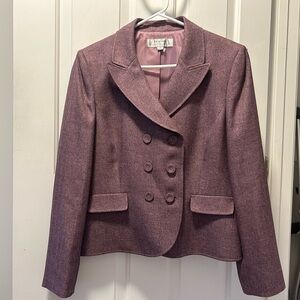 Tahari ASL Women's Plum Double-Breasted Blazer